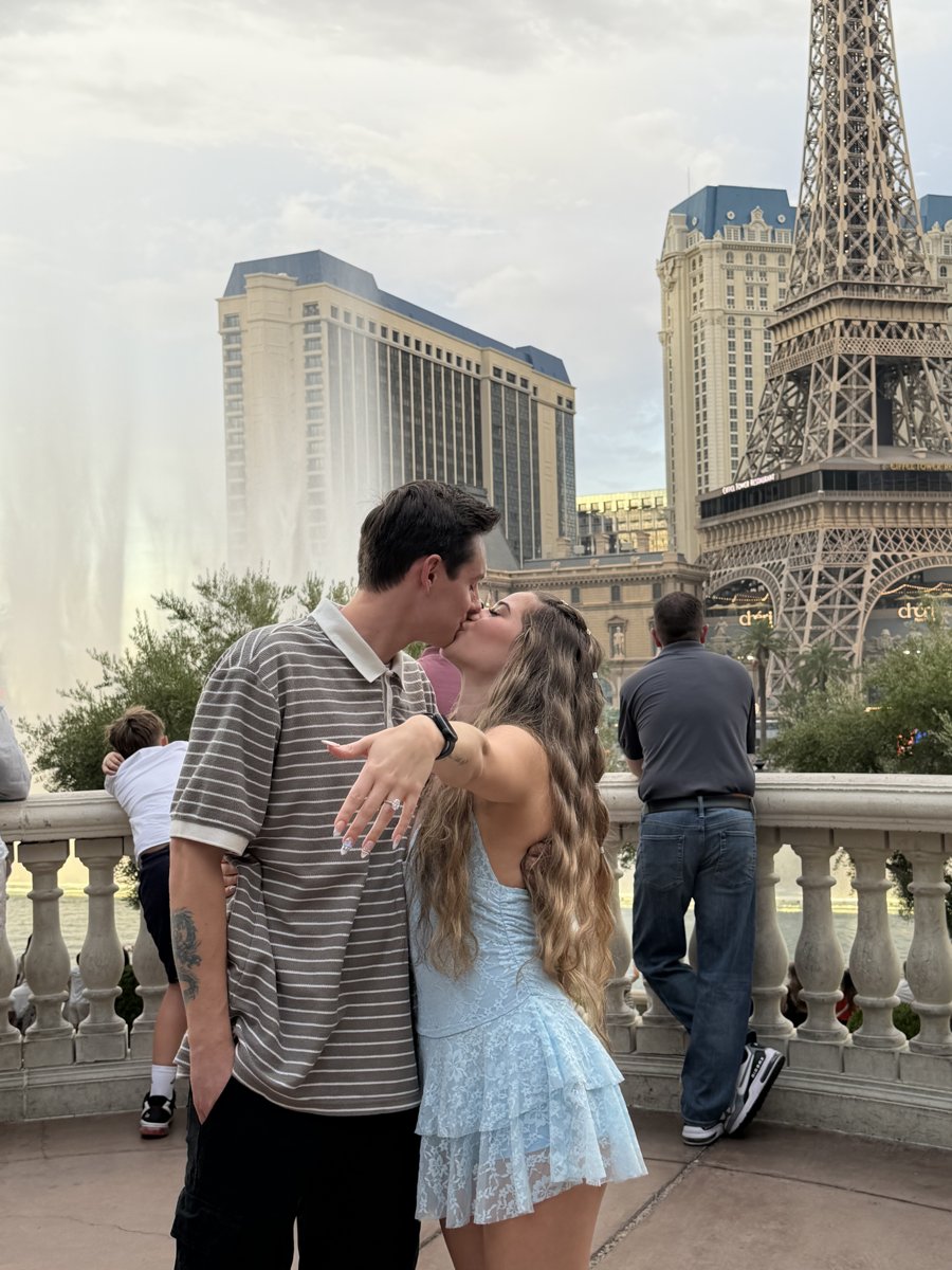Wyatt and his fiancée in Las Vegas